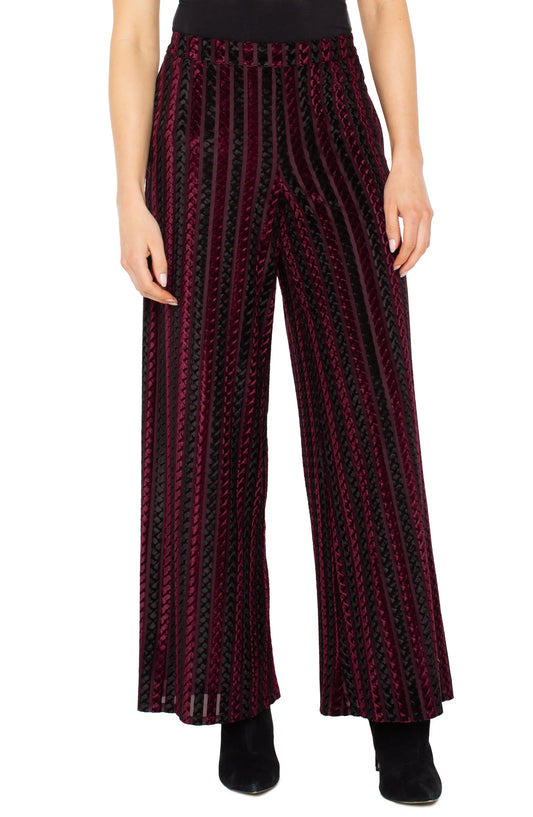 Liverpool Velvet Black Burgundy Pant