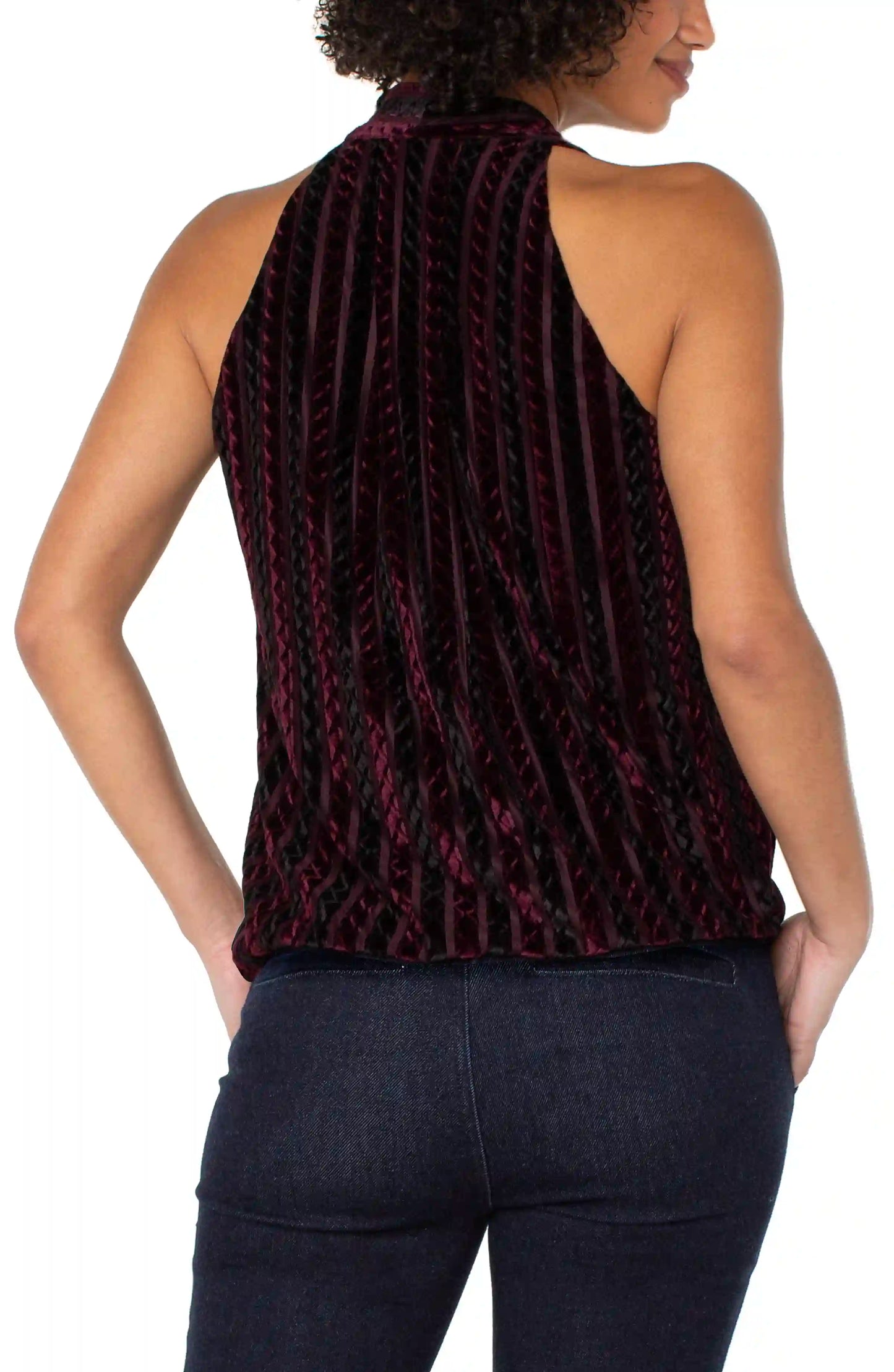 Liverpool Sleeveless Velvet top