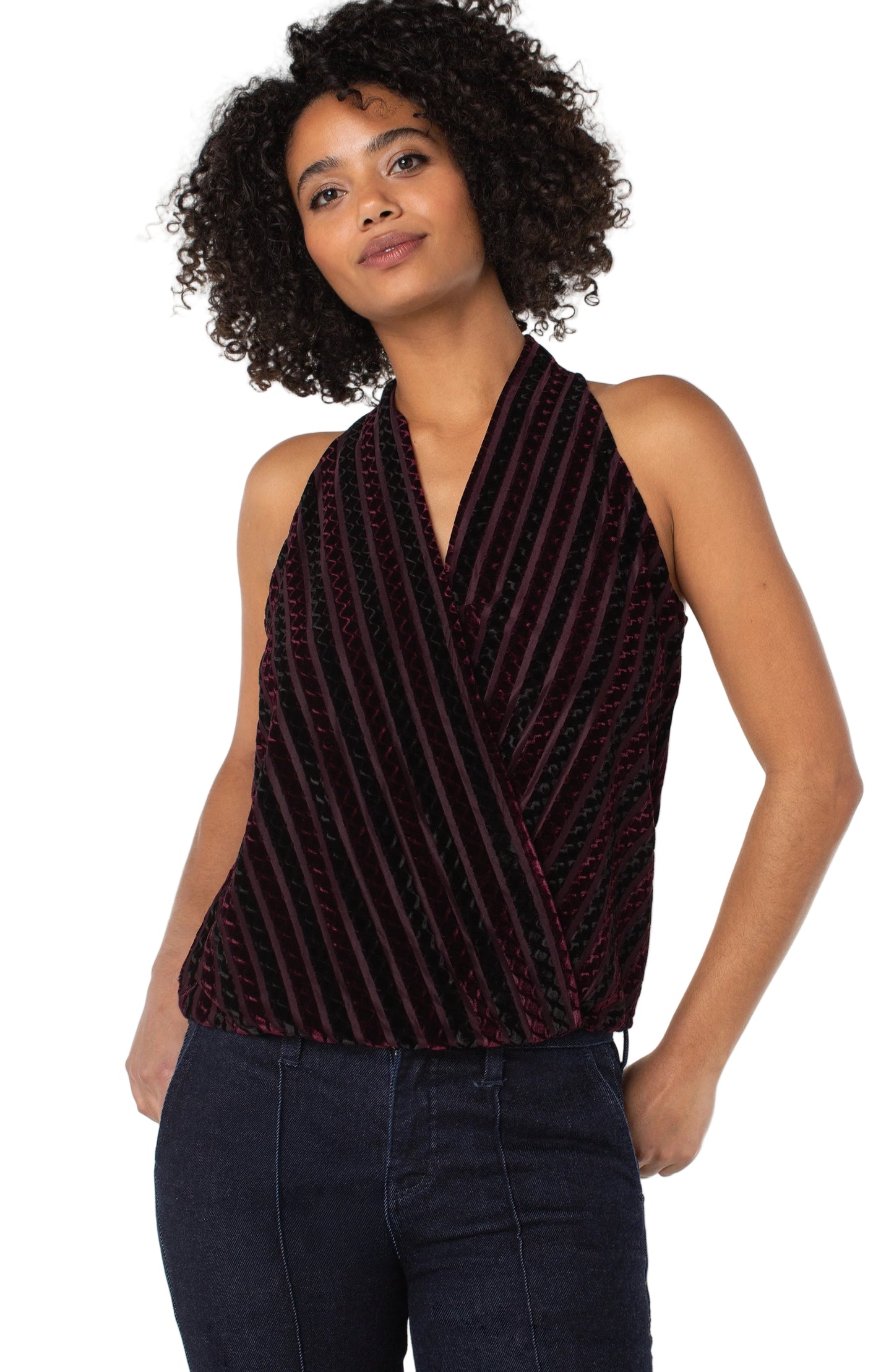 Liverpool Sleeveless Velvet top