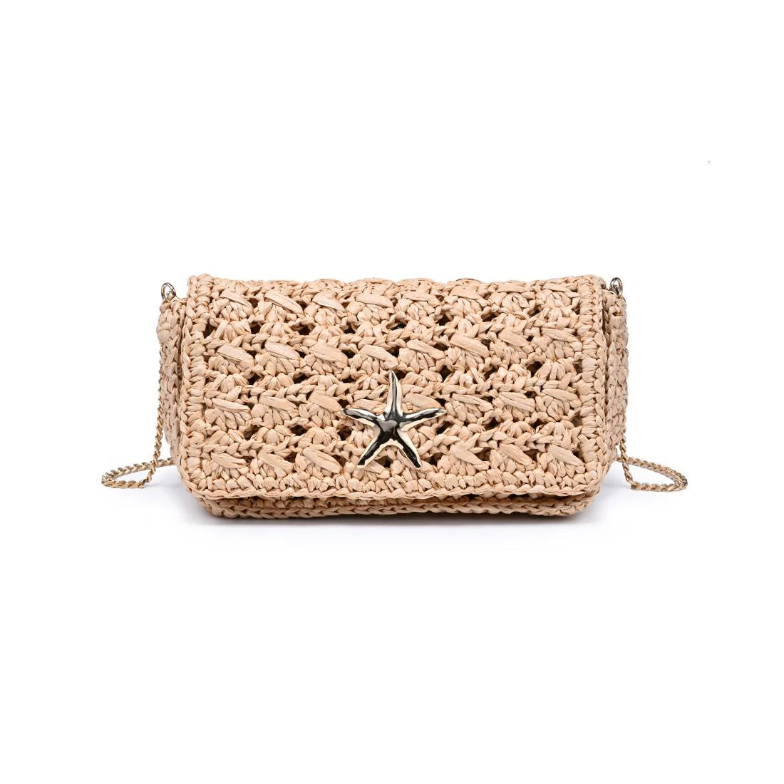 Natural Straw Starfish Crossbody Bag - 606River