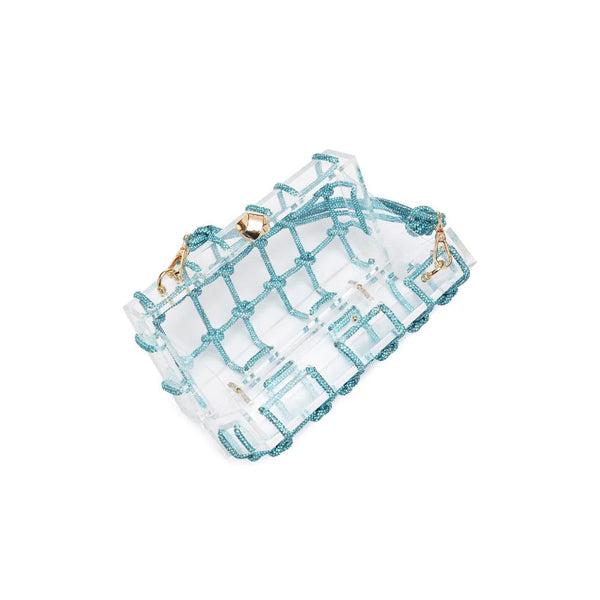 Lucite Crystal Rhinestone Evening Bag