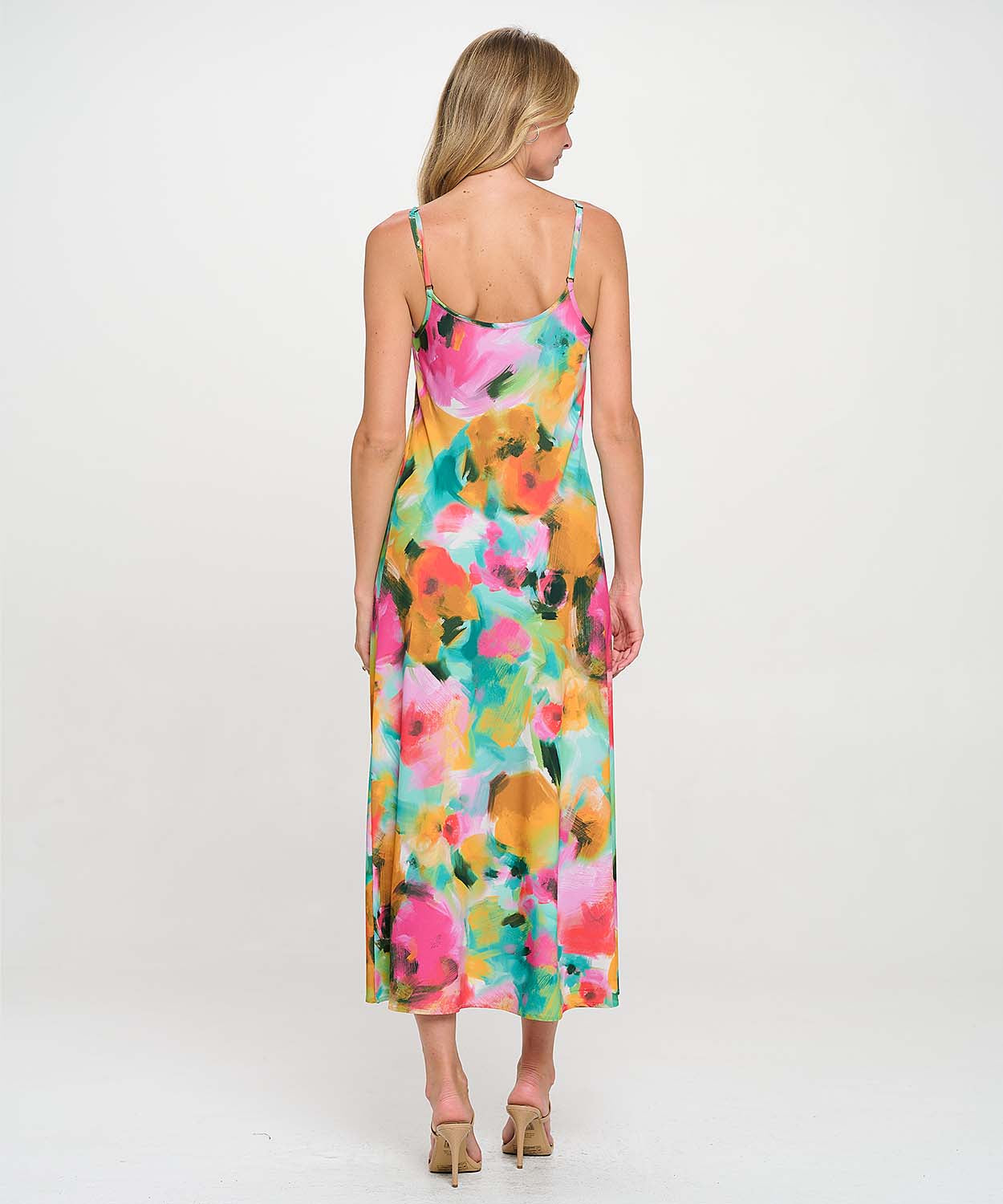 Last Tango Bright Floral Maxi Dress PRINT / L
