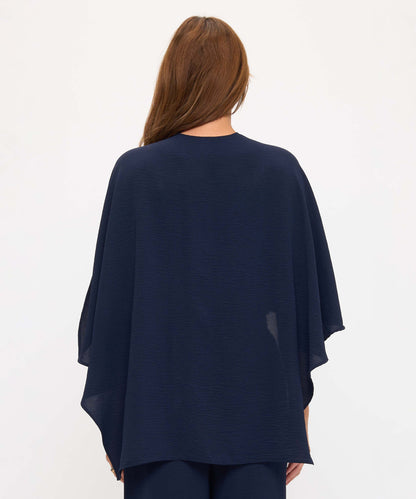 One Size Navy Lightweight Shawl Top MS1978AF - 606River