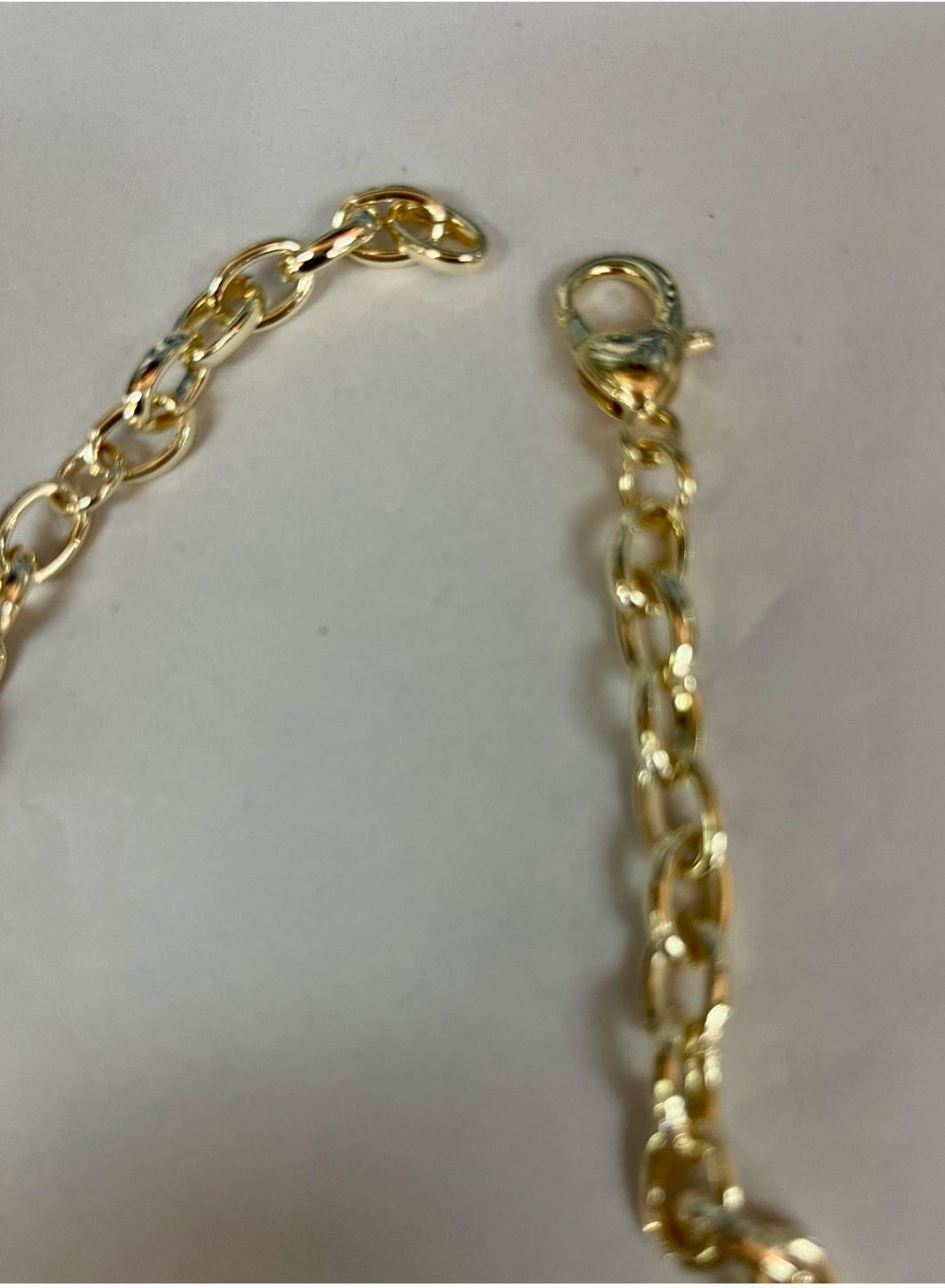 Gold Horsebit Chain Link Necklace