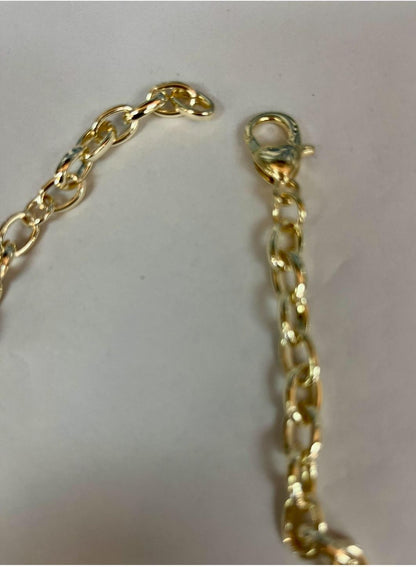 Gold Horsebit Chain Link Necklace