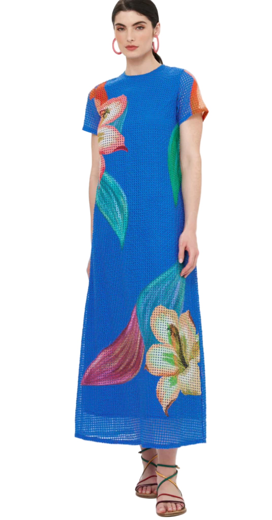 Oliphant Hibiscus Flower Maxi Dress - 606River