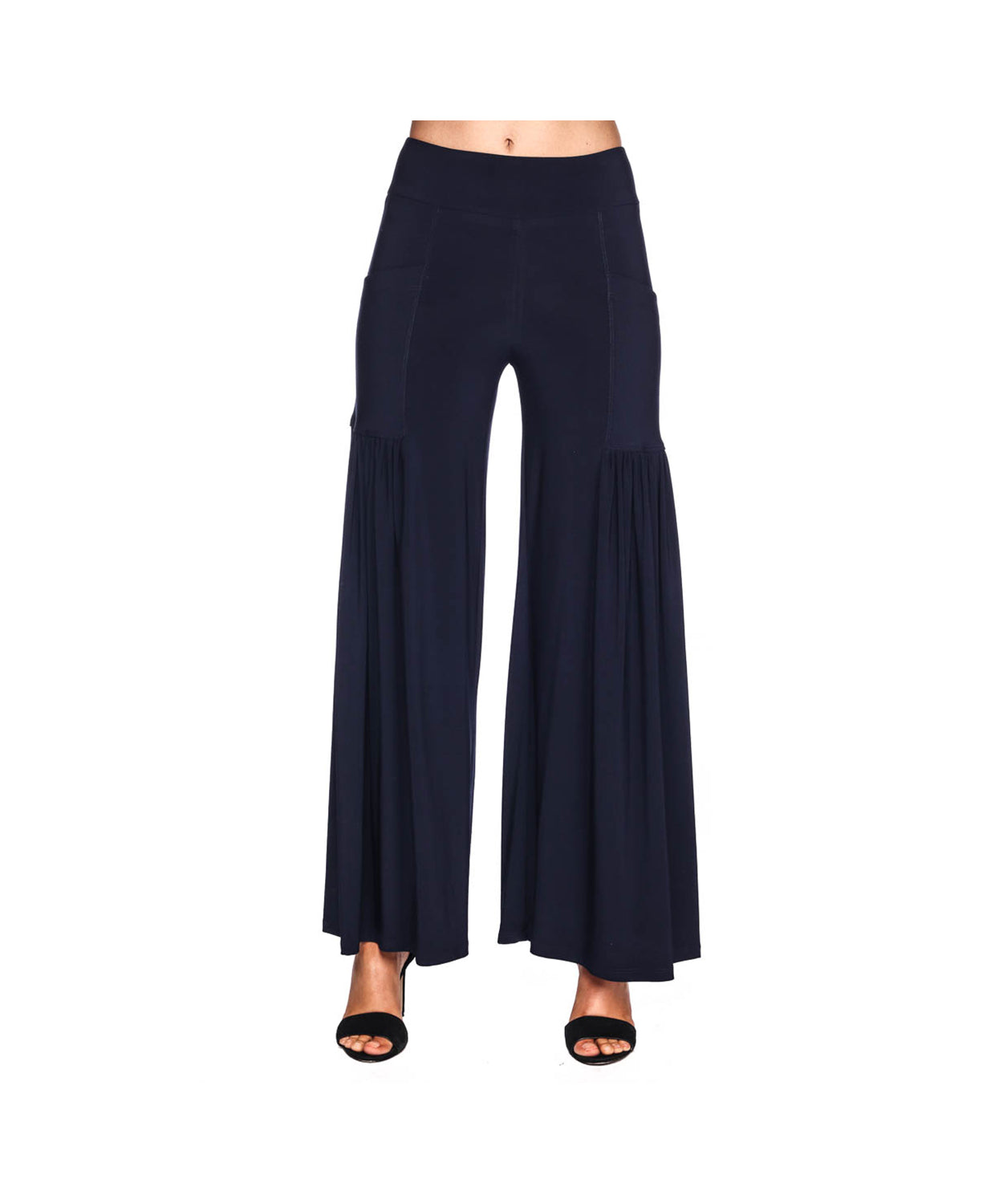 Non Wrinkle Fabric Pull On Palazzo Pant P330 - 606River
