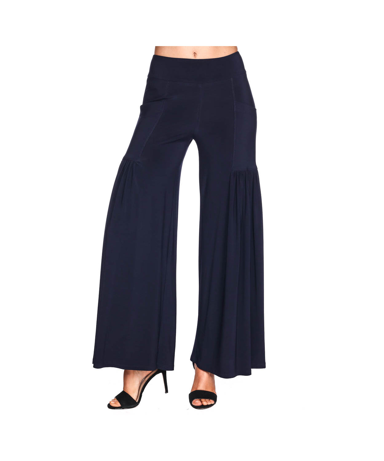 Non Wrinkle Fabric Pull On Palazzo Pant P330 - 606River
