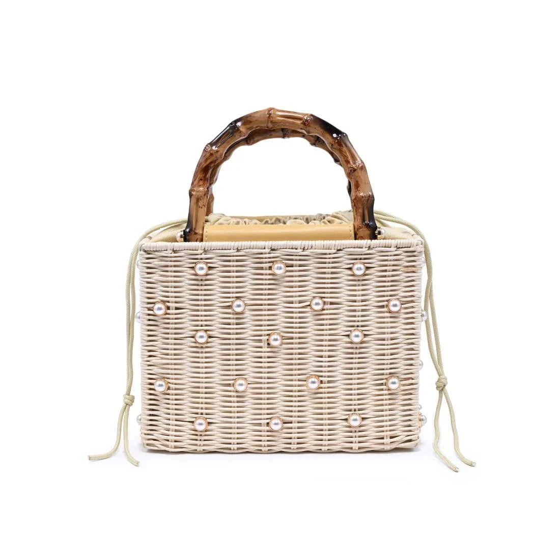 Natural Straw Bamboo Handle Bag - 606River