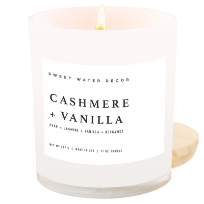 Cashmere and Vanilla 11 oz Soy Candle - Home Decor & Gifts - 606River