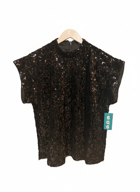 THML Black Sequin Velvet Top - 606River