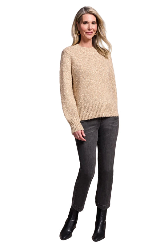 Subtle Sparkle Cream Sweater top