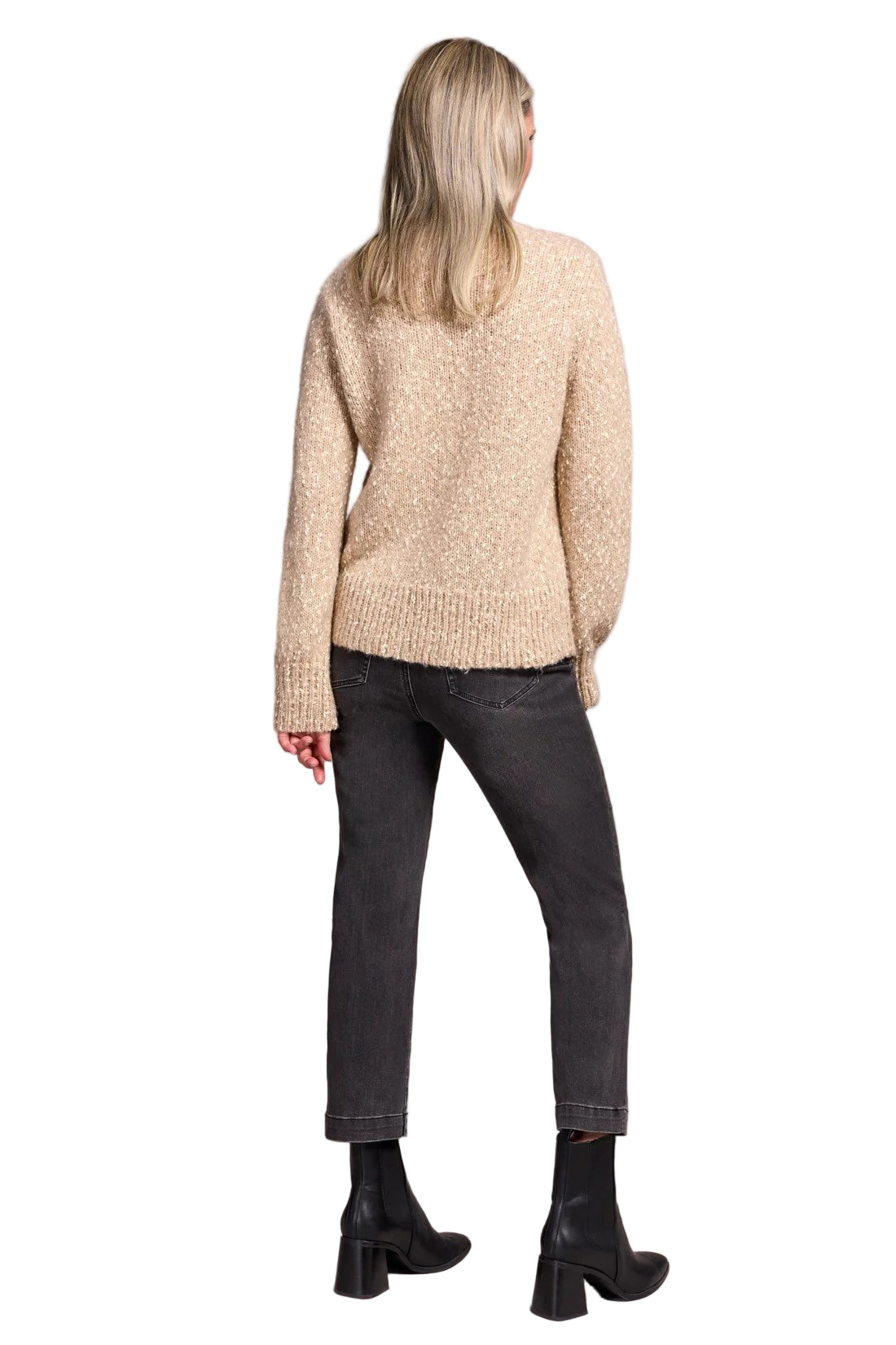 Subtle Sparkle Cream Sweater top