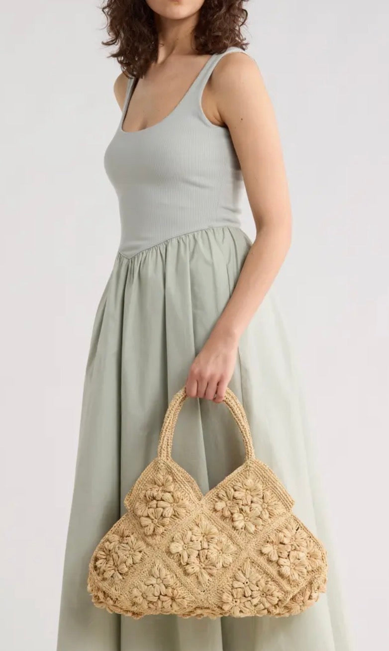 Natural Straw Beth Bag - 606River