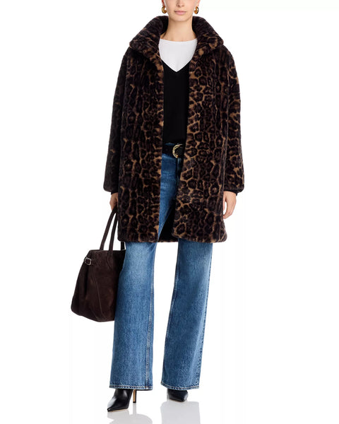 Love Token Zion Faux Fur Leopard Jacket