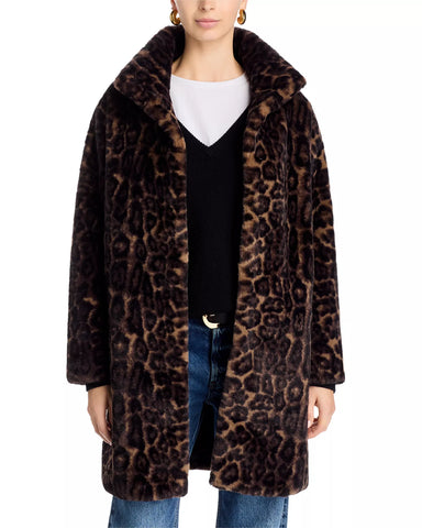 Love Token Zion Faux Fur Leopard Jacket