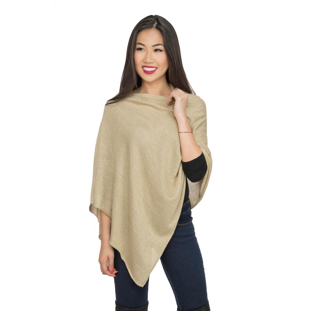 Organic bamboo fiber poncho cape topper - 606River