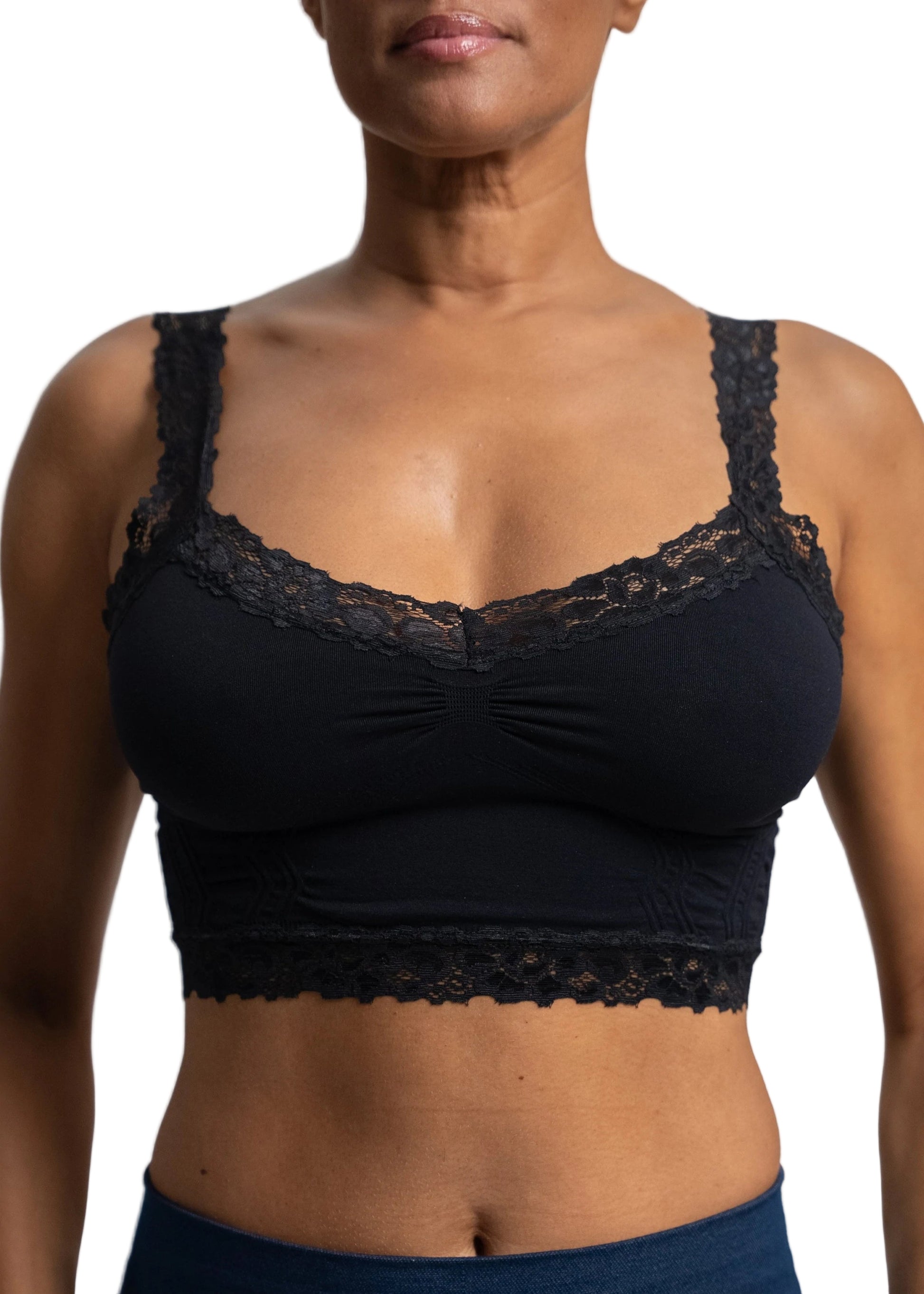 Elietian One Size Lace Trim Bralette - 606River